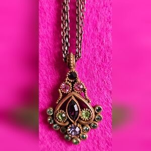 Rose/Bronze Pendant Necklace